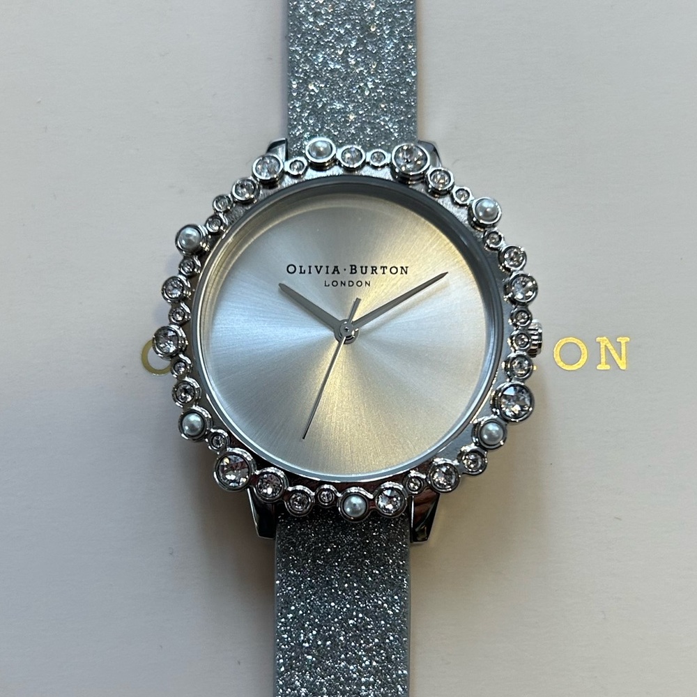 Olivia Burton Under The Sea Bejewelled All Silver Watch With 30mm Face